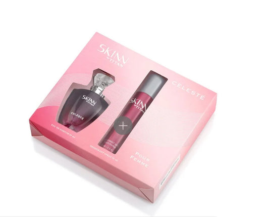 Skinn by Titan Celeste Coffret, 50 ML AND 75 ML, for Her